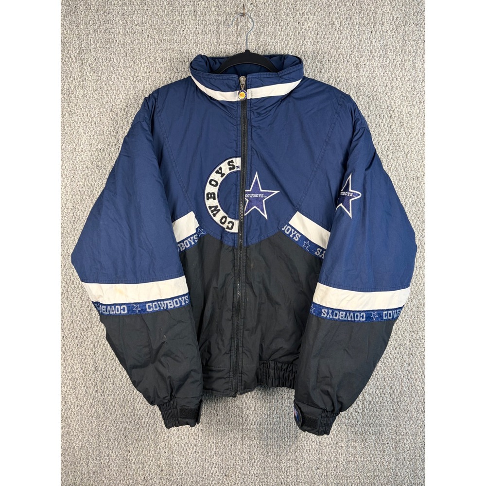Vintage Triple FAT Goose Dallas Cowboys NFL Puffer Jacket Mens Large Navy Blue